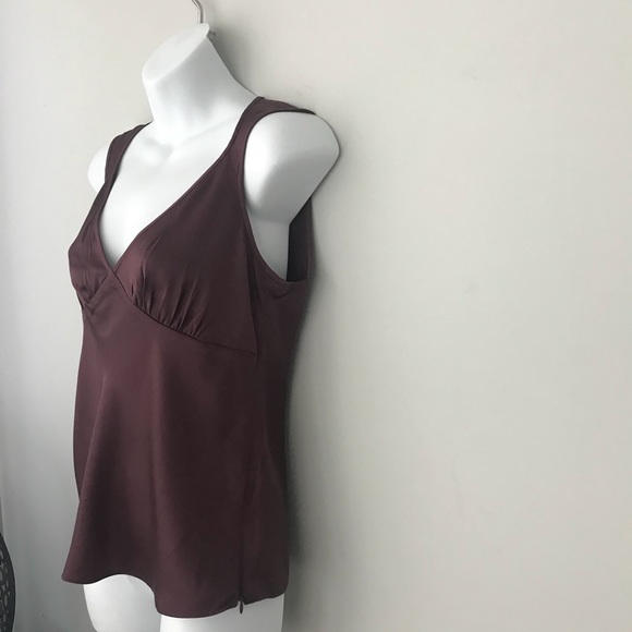 Linda Allard Ellen Tracy Plum silk blend Cami Sz4 - Picture 3 of 6